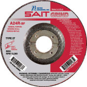 United Abrasives - Sait 20063 Depressed Center Wheel T27 4-1/2"x 1/4" x 7/8" 24 Grit Alum. Oxide - Pkg Qty 25