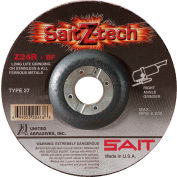 United Abrasives - Sait 22604 Depressed Center Wheel T27 Z-TECH 7"x 1/4" x 7/8" 24 Grit Zirconium - Pkg Qty 25