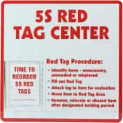 Accuform TAC812 5S Red Tag Center, Aluminum, 12" x 12"