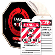 Accuform TAR125 Danger Do Not Operate Tag, PF-Cardstock, 250/Roll