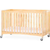 Foundations® Travel Sleeper® Wood Folding Full Size Crib with 3" Foam Mattress