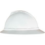 MSA V-Gard® 500 Vented Hard Hats, Front Brim, Fas-Trac® Suspension, White, 10034018 - Pkg Qty 20