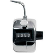 Baumgartens Palm-Sized 4-Digit Tally Counter Silver/Black