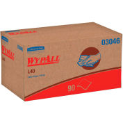 WypAll L40 Wipers, 10-4/5 x 10, Pop-Up Box, White, 90/Box, 9 Boxes/Carton - 03046
