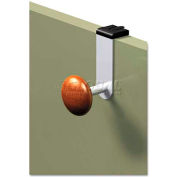 Alba PM1PART BO Cubicle Garment Peg, 1 Hook, 1 1/5 x 1 3/8 x 4 3/10, Metallic Grey