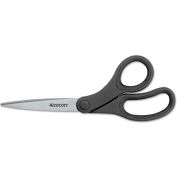 Westcott® KleenEarth Basic Plastic Handle Scissors, 7" Length, Pointed, Black - Pkg Qty 6