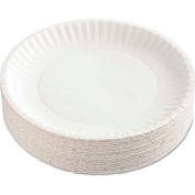 AJM Packaging Corp®  AJMPP9GRAWH, Paper Plates, 9" Dia., White, 1200/Carton