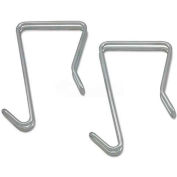Alera CHSNGL Single Sided Partition Garment Hook, Silver, Steel, 2/PK