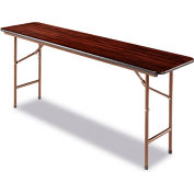 Alera® Laminate Folding Table, Rectangular, 72w x 18d x 29h, Walnut