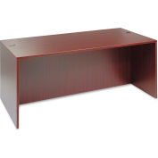 Alera Desk Shell with Straight Front - 71"W x 35-1/2"D x 29-1/2"H - Mahogany - Valencia Series