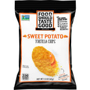 Food Should Taste Good Tortilla Chips, Sweet Potato with Sea Salt, 1.5 oz, 24/Carton