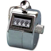 Bates 9841000 Tally I Hand Model Tally Counter, Registers 0-9999, Chrome
