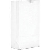Paper Grocery Bags #10, 6-5/16"W x 4-3/16"D x 13-3/8"H, White, 500 Pack