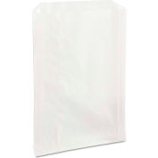 Bagcraft Grease Resistant Bags, 6-1/2"W x 1"D x 8"H, White, 2000/Pack