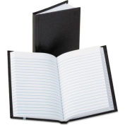 Pocket Size Bound Memo Book, Leather-Look Cover, 5-1/4 x 3-1/4, 72 Pages, Black