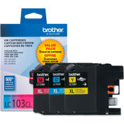 Brother® LC1033PKS, LC-103, Innobella High-Yield Ink, 600 Page-Yield, 3/Pack