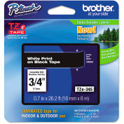 Brother® P-Touch® TZe Labeling Tape, 3/4"W, White on Black