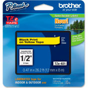 Brother® P-Touch® TZe Labeling Tape, 1/2"W, Black on Yellow