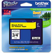 Brother® P-Touch® TZe Labeling Tape, 3/4"W, Black on Yellow