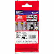Brother® P-Touch® TZe Extra Strength Labeling Tape, 3/8"W, Black on Clear