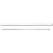 Boardwalk® Jumbo Straws, 7 3/4", Plastic, White/Red Stripes, 12000/Carton