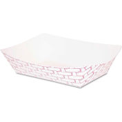 Boardwalk® Paper Food Baskets, 16 Oz. Capacity, Red/White