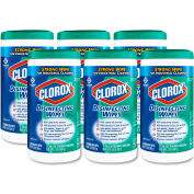 Clorox® Disinfecting Wipes, 7" x 8", Fresh Scent, 75 Wipes/Can, 6/Case - 15949
