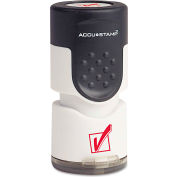 ACCUSTAMP® Pre-Inked Round Stamp with Microban, Check Mark, 5/8" dia, Red