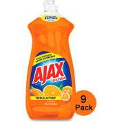 Ajax Dish Detergent, Liquid, Orange Scent, 28 oz. Bottle, 9 Bottles/Case