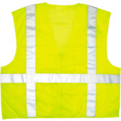 River City™ CL2LCM Luminator Safety Vest, Lime Green w/Stripe, Medium