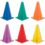 Champion Sports TC9SET Indoor/Outdoor Flexible Cone Set, Vinyl, Assorted Colors, 6/Set