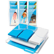 deflect-o 47631 Three-Tier Document Organizer w/Dividers, 13-3/8"W x 3-1/2"D x 11-1/2"H, Clear