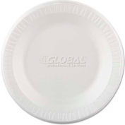 Dart® 10PWQR, Laminated Foam Plates, 10 1/4" Dia., White, 500/Carton
