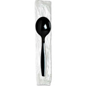 Dixie® SH53C, Individually Wrapped Spoons, Polystyrene, Black, 1000/Carton