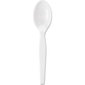 Dixie® DIXTM23C7, Individually Wrapped Teaspoons, Polystyrene, White, 1000/Carton