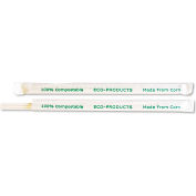 Eco-Products® PLA Straws, 7 3/4", Corn Plastic, Translucent, 9600/Carton