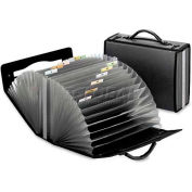 Pendaflex 1132 Document Carry Case, Poly, 26 pockets, 4 5/8 x 13 1/8 x 10 1/4, Smoke