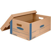 Bankers Box® SmoothMove Prime Large Moving Boxes, 24"L x 15"W x 10"H, Kraft/Blue, 8/Pack