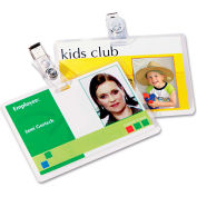 Fellowes® Laminating Pouches, 5 mil, 2 5/8 x 3 7/8, ID w/Clip, 25/Pack