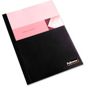 Fellowes® Thermal Binding System Covers, 3/8" Cap, 11 x 8 1/2, Clear/Black, 10/Pack