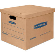 Bankers Box® SmoothMove Classic Small Moving Boxes, 15"L x 12"W x 10"H, Kraft/Blue, 20/Pack