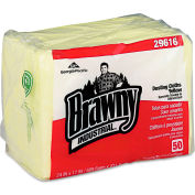 Brawny Industrial 1/4 Fold Dusting Cloths 17" x 24", Yellow 50 Wipes Pack 4/Case - GEP29616