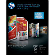 HP Laser Glossy Tri-Fold Brochure Paper, White, 8-1/2" x 11", 150 Sheets/Pack
