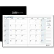 House of Doolittle™ Recycled Ruled Planner with Stitched Leatherette Cover, 10 x 7, Black, 2021-2023