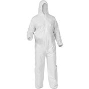 KleenGuard A35 Liquid & Particle Protection Coverall, XL, White, 25/Case