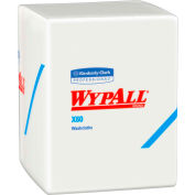 WypAll X60 Washcloths, 12-1/2 x 10, White, 70/Pack, 8 Packs/Carton - KCC 41083