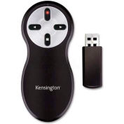 Kensington 33374 Wireless Presentation Remote, Integrated Laser Pointer, Projects 65 Feet, Black