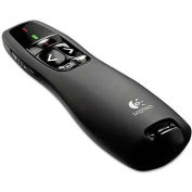 Logitech 910-001354 Wireless Presenter w/Laser Pointer, 50ft Projection, Matte Black