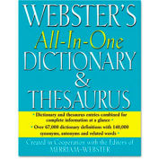 Merriam Webster All-In-One Dictionary/Thesaurus, Hardcover, 768 Pages