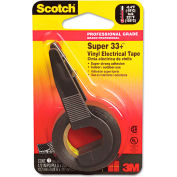 Scotch® Super 33+ Vinyl Electrical Tape w/Dispenser, 1/2" x 200" Roll, Black